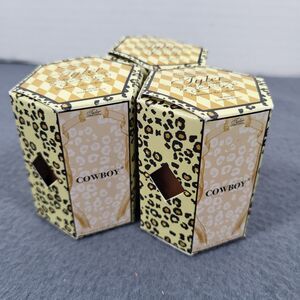 Tyler Candle Company COWBOY 2 oz Single Wick Candles Lot of 3 NEW Open Box